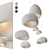 Handcrafted Khmara Pendant Lamps Set 3D model small image 1