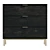 UV-Textured 3-Drawer Dresser Model 3D model small image 3