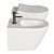 Integra Wall-Hung WC & Bidet 3D model small image 2