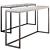 Elegant Arielle Console Table, Argento 3D model small image 1