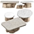 Ethnic Wood and Stone Tables 3D model small image 2