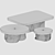 Ethnic Wood and Stone Tables 3D model small image 3