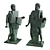 Metal Cubist Man Sculpture 3D model small image 3