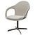 Magnus Textile Light Grey Chair 3D model small image 1