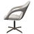 Magnus Textile Light Grey Chair 3D model small image 3