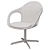 Magnus Textile Light Grey Chair 3D model small image 5