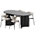 Scandinavian Dining Set 48 3D model small image 2