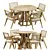 Luxury Model Next Dining Set 3D model small image 1