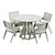 Luxury Model Next Dining Set 3D model small image 3