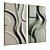 Modern Sculptural Wall Art Set 3D model small image 9