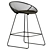 UFO Semi-Bar Chair Black 3D model small image 1