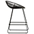 UFO Semi-Bar Chair Black 3D model small image 3