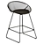 UFO Semi-Bar Chair Black 3D model small image 5