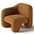 Taylor Brown Boucle Fabric Chair 3D model small image 3