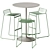 Scandinavian Style Cafe Set: Muuto Soft Table & Hay Hee Stool 3D model small image 1