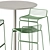 Scandinavian Style Cafe Set: Muuto Soft Table & Hay Hee Stool 3D model small image 4