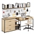 Golden Oak Office Set - Legacy Mtl 3D model small image 3