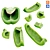 Texture-Ready Pepper Cut Set 3D model small image 1