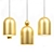 Elegant Gold Bell Pendant Lamp 3D model small image 6