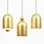 Elegant Gold Bell Pendant Lamp 3D model small image 7