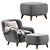 Luxury Happy Velvet Armchair from Divan.ru 3D model small image 2