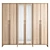 Modern Japandi 6-Door Wardrobe 3D model small image 2