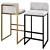 Modern Bar Stool Set, 6 Colors, 20,394 Polygons 3D model small image 5