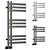 Designer Anthracite Heated Towel Rail 3D model small image 1