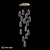 Auri Gold Pendant Light, Modern 3D model small image 1