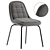 Tiana Textile Grey Chair 3D model small image 1