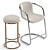 Sleek and Stylish West Elm Stools 3D model small image 3