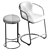 Sleek and Stylish West Elm Stools 3D model small image 7