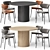 Modern Dining Set Diverse Color Options 3D model small image 1