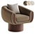 Elegant Rotating Chair Design 3D model small image 1