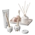 White Earthenware Bathroom Set. Modern Decor. 3D model small image 3