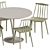 Sleek Scandinavian-Inspired Cafe Set 3D model small image 3