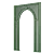 Wooden Garden Pergola Arch 3D model small image 4