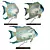 Colorful Fish Figurines Set 3D model small image 4