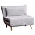 Modern Grey Sofa Bed Setten 3D model small image 1