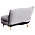 Modern Grey Sofa Bed Setten 3D model small image 3