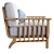 Teak Chelsea Garden Armchair: Timeless Elegance 3D model small image 3