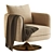  Auburn Swivel Chair: Modern Elegance 3D model small image 1