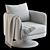  Auburn Swivel Chair: Modern Elegance 3D model small image 4