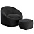 Minotti Capri Armchair Ottoman Set 3D model small image 1