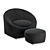 Minotti Capri Armchair Ottoman Set 3D model small image 4