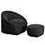 Minotti Capri Armchair Ottoman Set 3D model small image 5