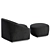 Minotti Capri Armchair Ottoman Set 3D model small image 6