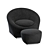 Minotti Capri Armchair Ottoman Set 3D model small image 7