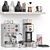 Premium Home Coffee Equipment Set 3D model small image 2