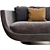 Modern Montreal 2-Seat Sofa 3D model small image 4